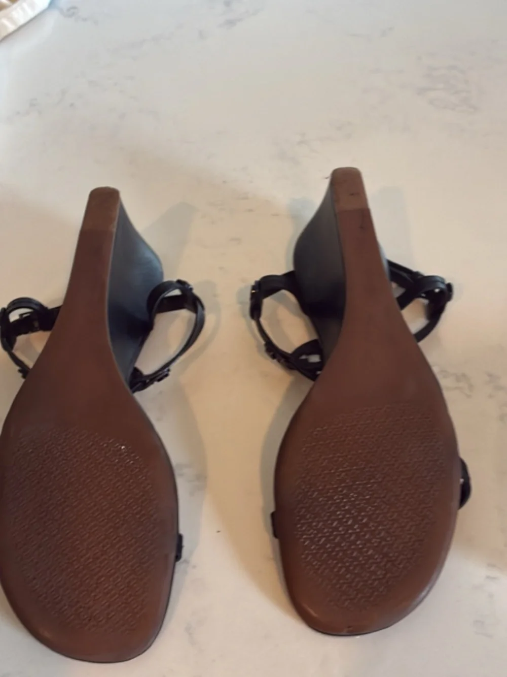 Tory Burch Miller 60mm Wedge Sandals Black 9